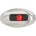 Attwood LightArmor Eliptical LED Navigation Light 2NM Stainless Steel Red