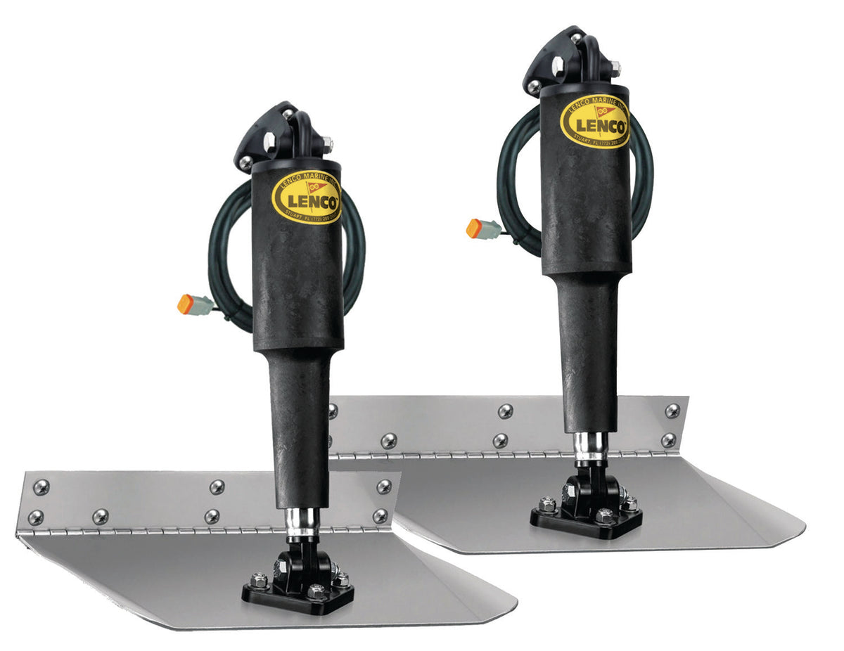 Lenco 9inx30in Standard Mount Trim Tab Kit 12v Requires Switch