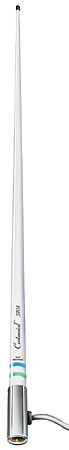 Shakespeare 5101 White 8ft 6dB VHF Antenna Chrome Ferrule 15ft RG58 Cable