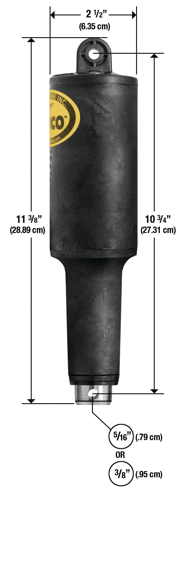 Lenco 2 1/4in Stroke XD Actuator 5/16in 12V