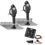 Lenco 9inx12in Standard Mount Trim tab Kit 12v LED Integrated Switch